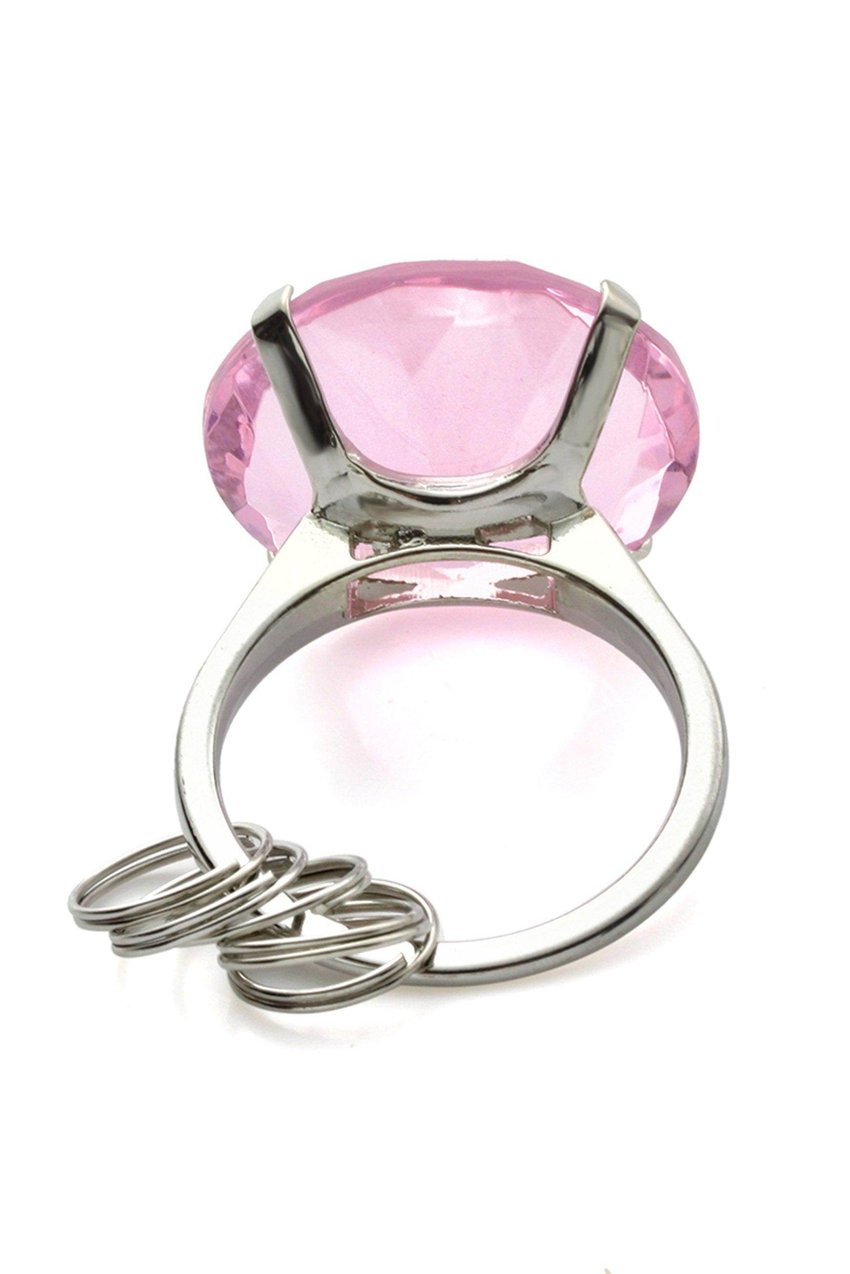 Pink Diamond Ring Keyring-Wedding Bridal Shower Favors CGF0154 (Set of 6 pcs) - COCOMELODY